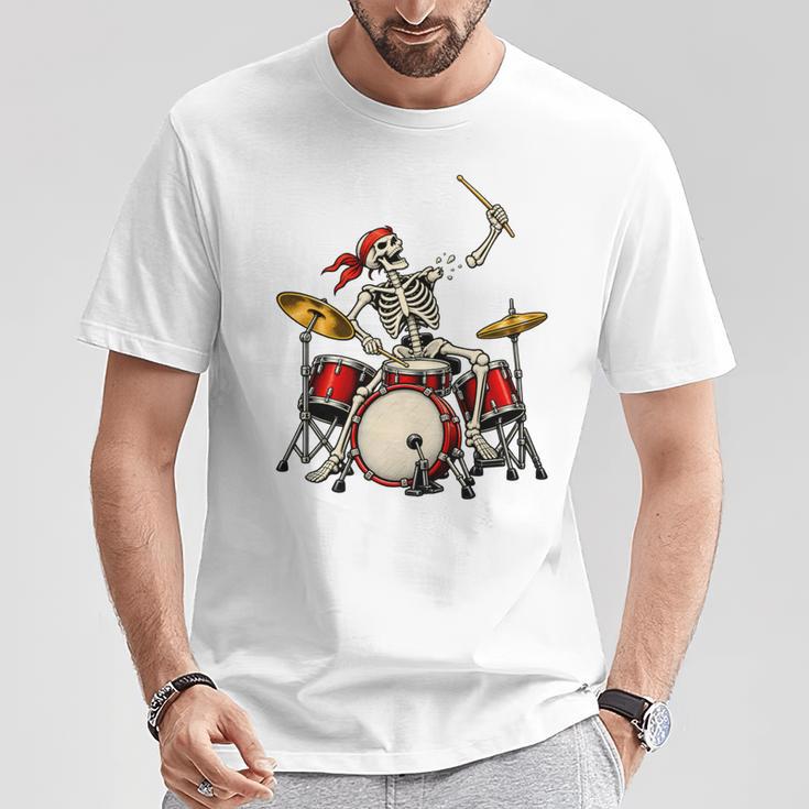 Skeleton Drummer Skull Drum Kit Halloween T-Shirt Unique Gifts Skeleton Drummer Skull Drum Kit Halloween T-Shirt Unique Gifts