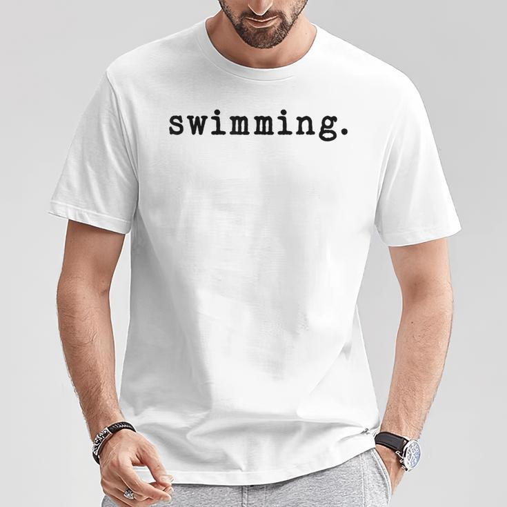 Swimming Enthusiast Minimalist Water Sports T-Shirt Unique Gifts Swimming Enthusiast Minimalist Water Sports T-Shirt Unique Gifts