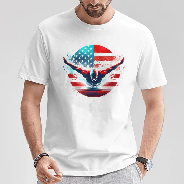 Swimming United States Shirt With American Flag Swimming T-Shirt Unique Gifts Swimming United States Shirt With American Flag Swimming T-Shirt Unique Gifts