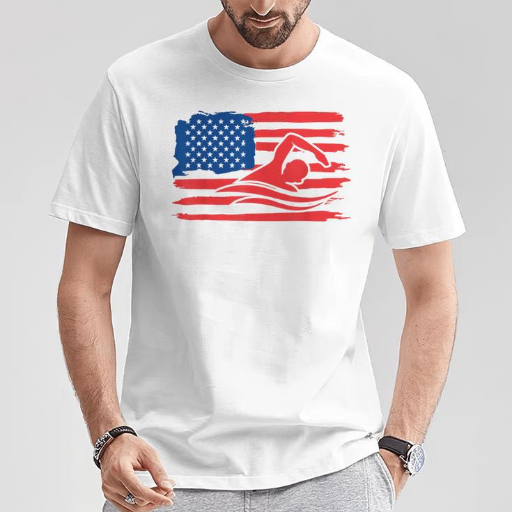 Vintage American Flag Swim Team Swimmer Funny Swimming Gift T-Shirt Unique Gifts Vintage American Flag Swim Team Swimmer Funny Swimming Gift T-Shirt Unique Gifts