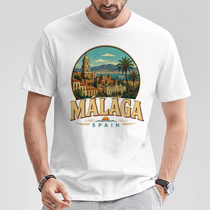Vintage Málaga Españaiajeouvenir Monumento Regalo Camiseta unisex Regalos divertidos