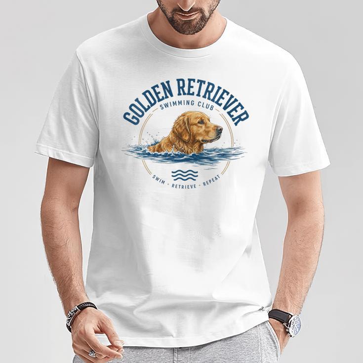 Women's Golden Retriever Swimming T-Shirt Unique Gifts Women's Golden Retriever Swimming T-Shirt Unique Gifts