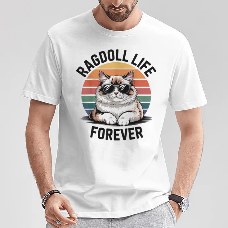 ラグドール ライフ 猫 男性 女性 キッズ ギフト Tシャツ 面白い贈り物