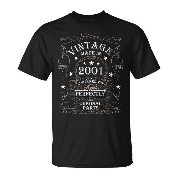 25 歳の誕生日レトロ限定版男性女性ヴィンテージ 2001 Tシャツ