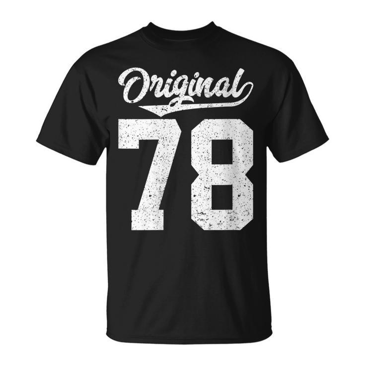 78 Cumpleaños Yetenta Y Ocho Originales Cuello Camiseta unisex