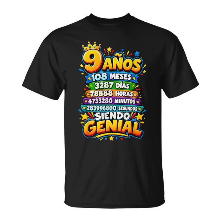 9 Años 108 Mesesiendo Genial Cumpleaños Camiseta unisex