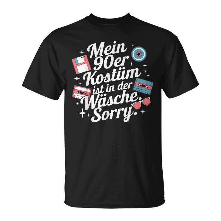 90Er Party Kostüm Ist In Der Wäsche Retro Outfit Neunziger T-Shirt