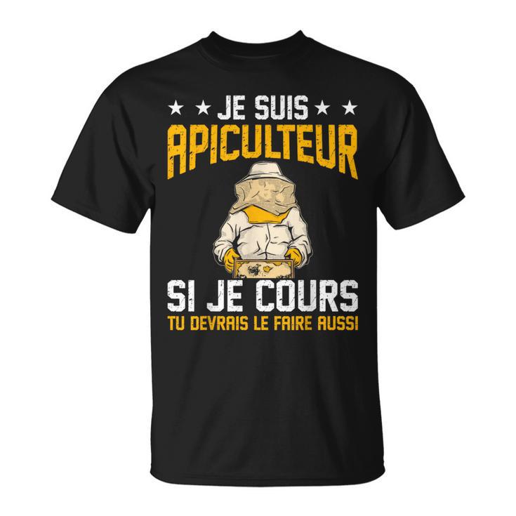 Abeille Je Cours Tu Devrais Le Faire Aussi Drôle Apiculteur T-Shirt