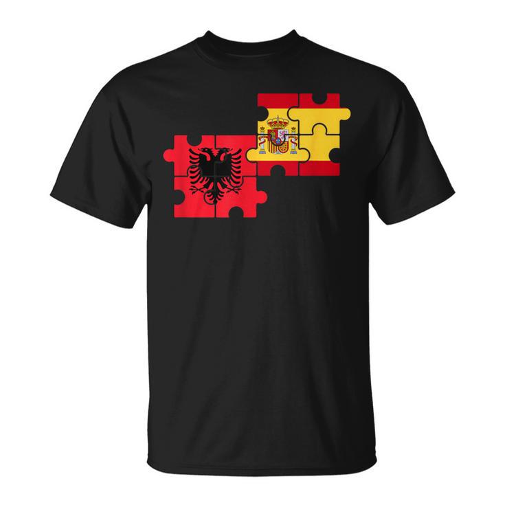 Albania España Bandera Español Albanés Camiseta unisex