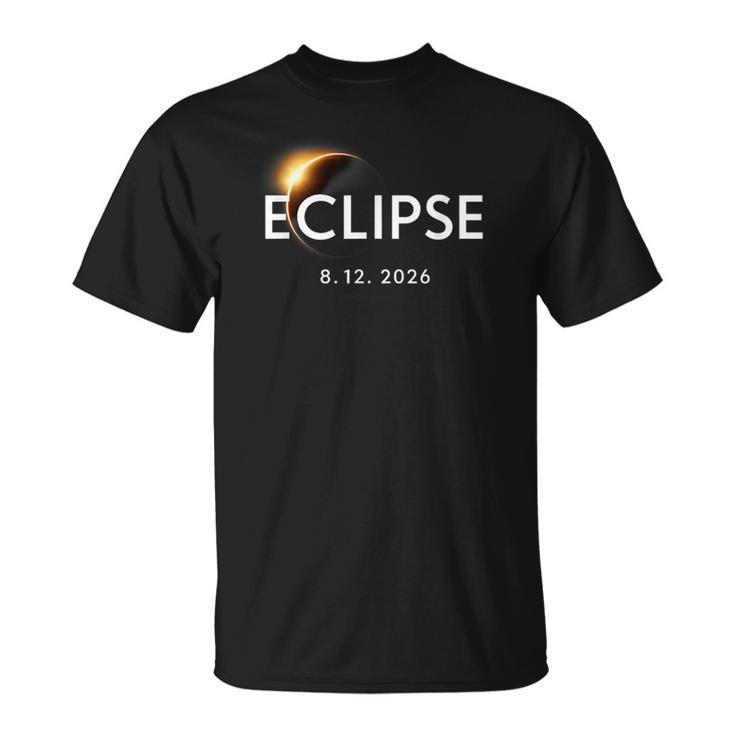 Astronomía Minimalista Eclipse De Alineaciónolar Agosto De 2026 Camiseta unisex