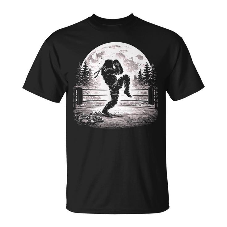 Bigfoot Muay Thai Boxer Martial Arts Sasquatch T-Shirt, trending gift
