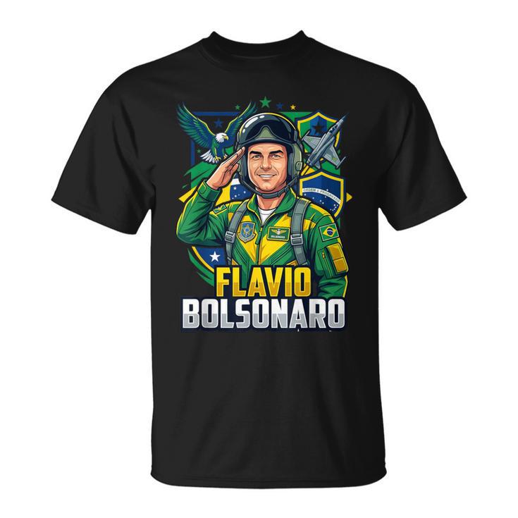 Bolsonarista Patriota Flávio Bolsonaro F22 Presidente Brasil Camiseta unisex