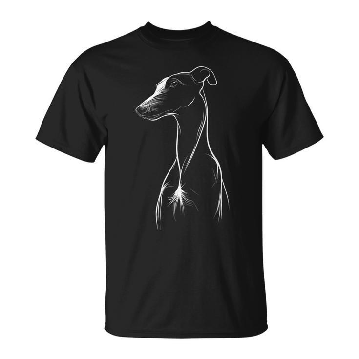 Bonito Diseño De Perro Galgo Camiseta unisex