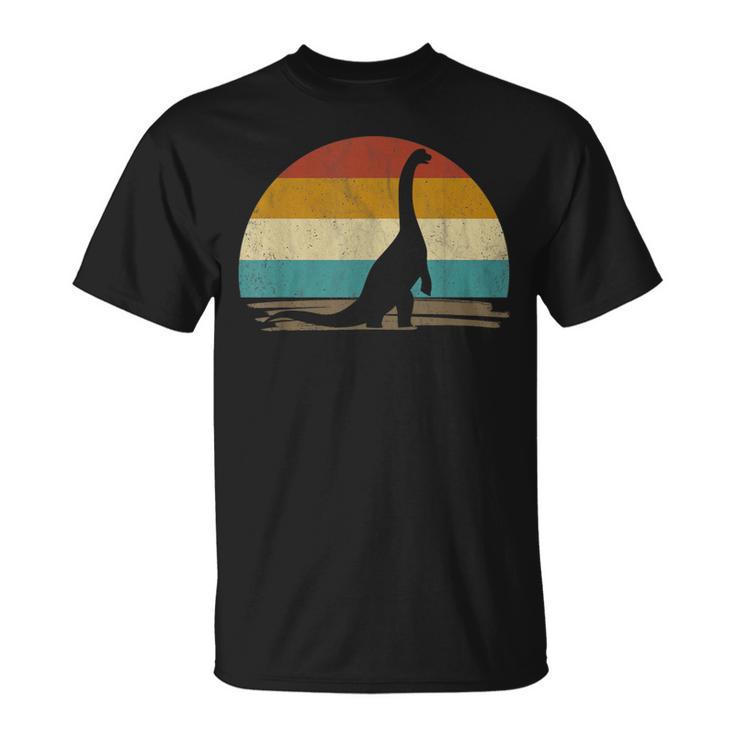 Brachiosaurus Dinosaurier Deko Retrointage Für Dino Fans T-Shirt