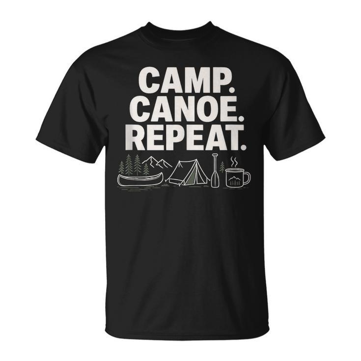 Camp Canoe Repeat Outdoor Adventure T-Shirt