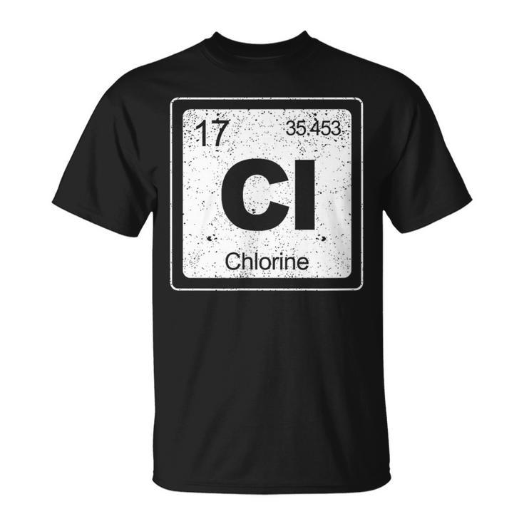 Chlorine Periodic Table Symbol Chemistry Swimming Dive T-Shirt, trending gift
