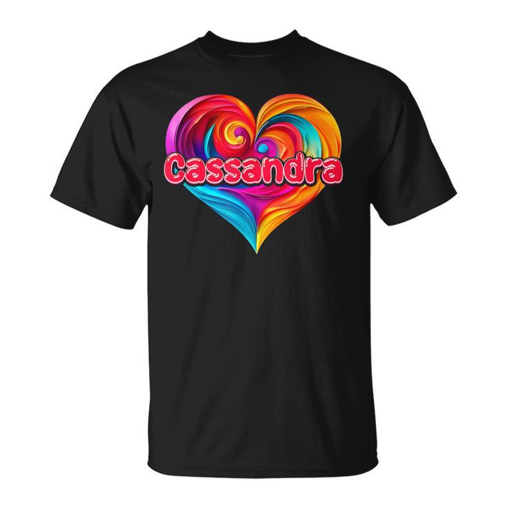 Coloré Avec Inscription I Heart Love Cassandra T-Shirt
