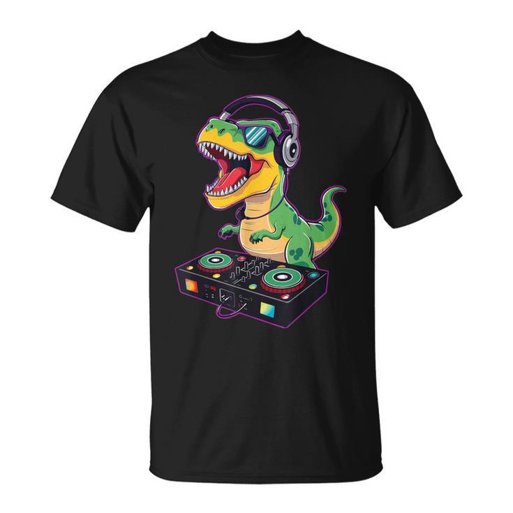 Dinosaure Cool Dj T-Rex T-Shirt