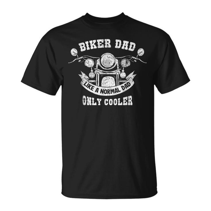 Divertente Papà Motociclista Cool Motorcyclist Motorbike Maglietta
