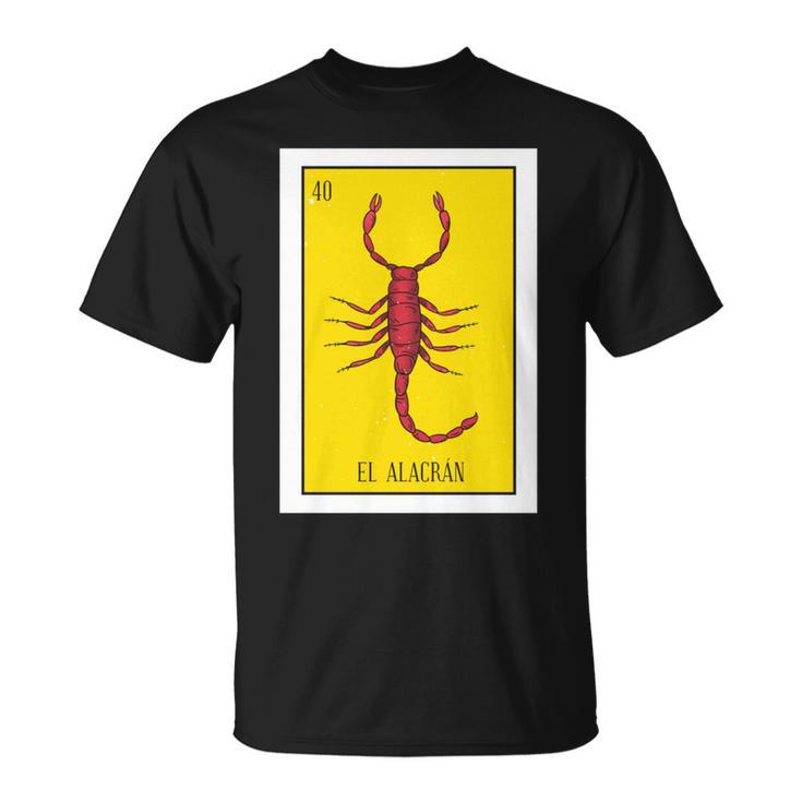 El Alacran Lotería Regalo La Tarjeta Escorpión Lotería Mexicana Manga Larga Camiseta unisex