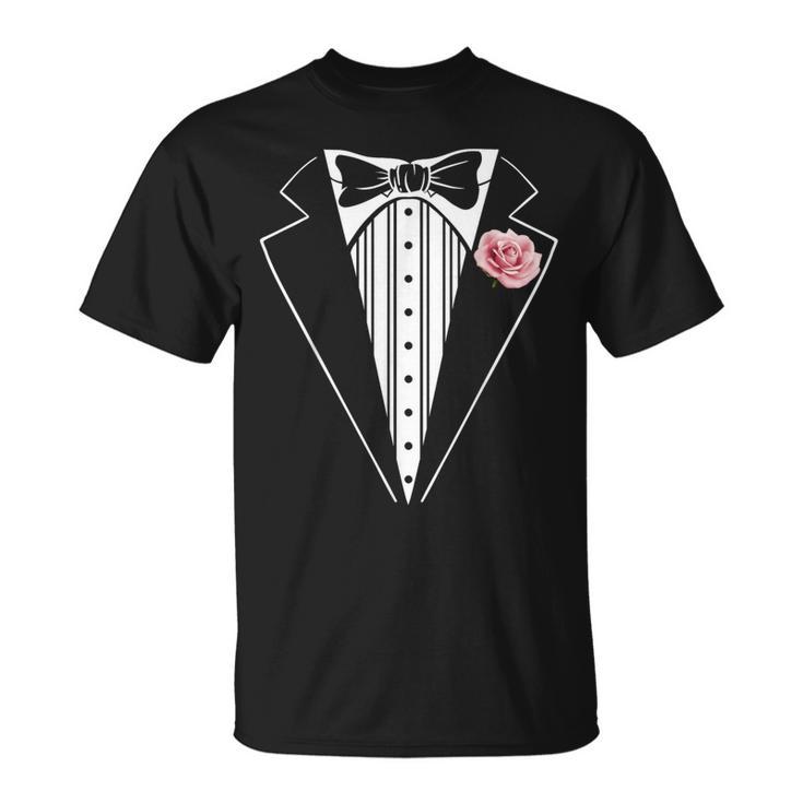 Esmoquin Divertido Disfraz De Esmoquin Rosa Para Niños Y Adultos Camiseta unisex