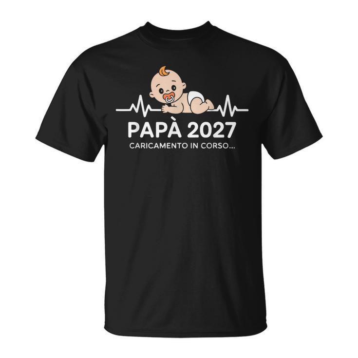 Futuro Papà 2027 Loading Regali Divertente Per Papa Padre Maglietta