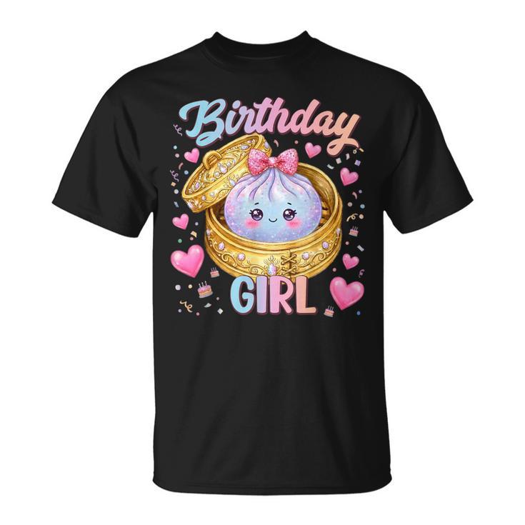 Happy Birthday Girl Kawaii Dumpling Anime Birthday Party T-Shirt