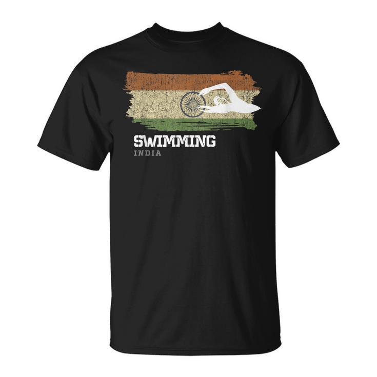India Swimming Swimmer Water Sports Swimming T-Shirt