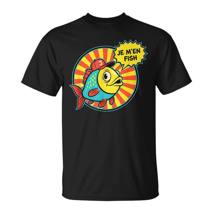 Je M'en Poisson Français Pun Cartoon Fish T-Shirt