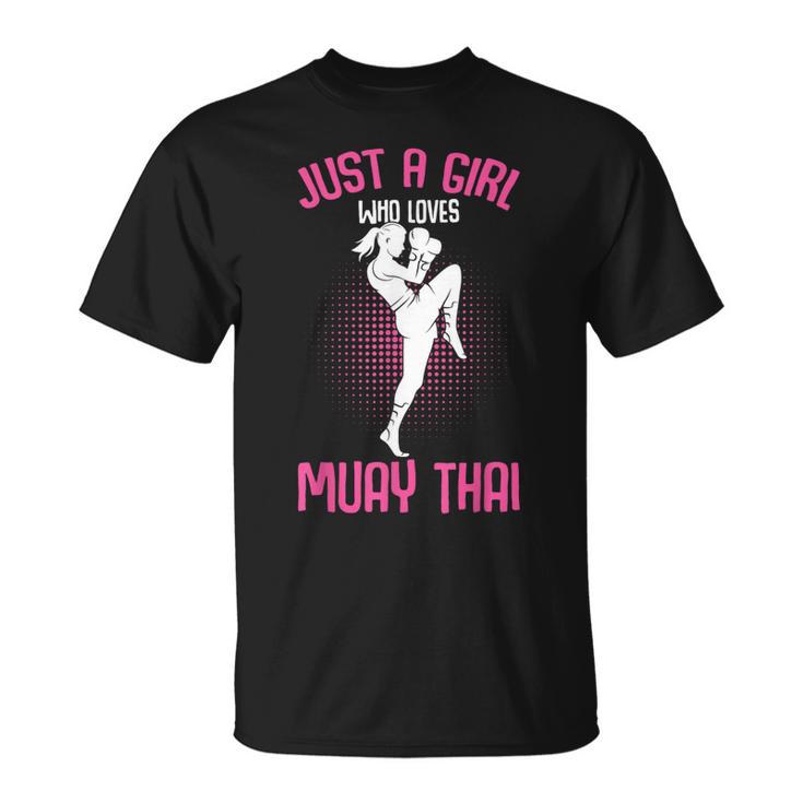 Just a Girl Who Loves Muay Thai Kids Girls T-Shirt