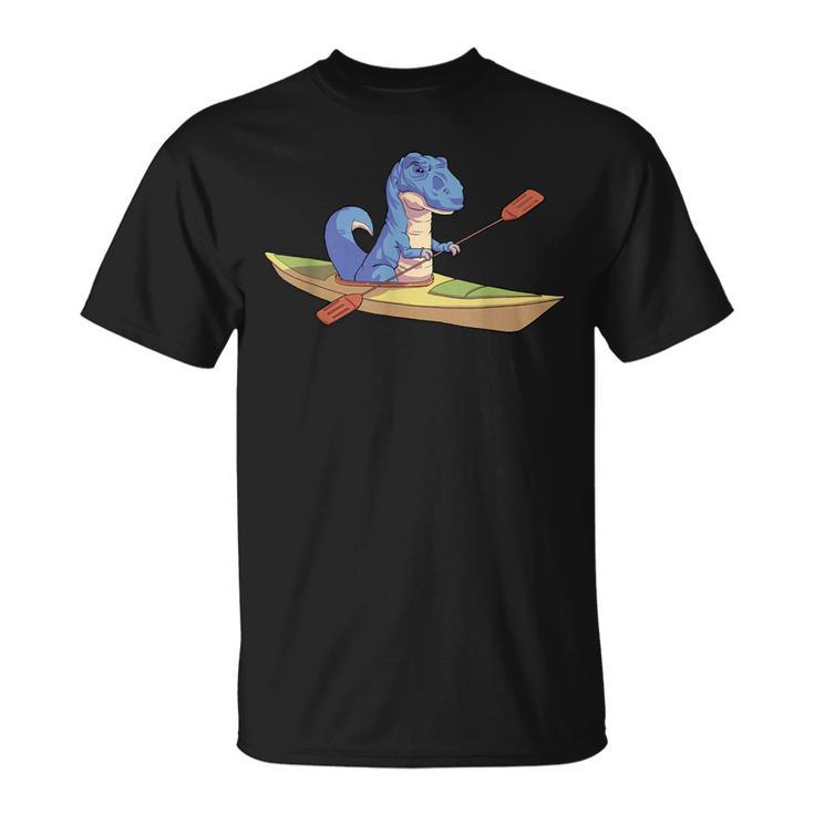 Kayak T Rex Dinosaur Canoe Shirt Kayak For Children T-Shirt