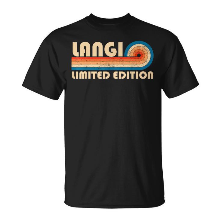 Langi Retro 70S 80Sunsettripe Camiseta unisex
