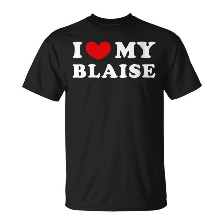 I Love My Blaise J'aime Mon Blaise T-Shirt