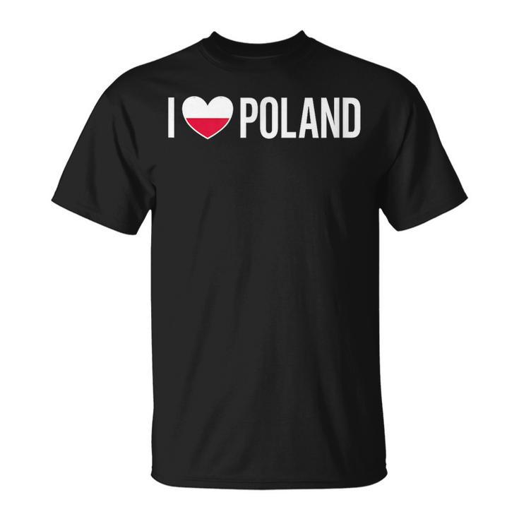 I Love Poland Pologne Polska Drapeau Polonais Polski T-Shirt