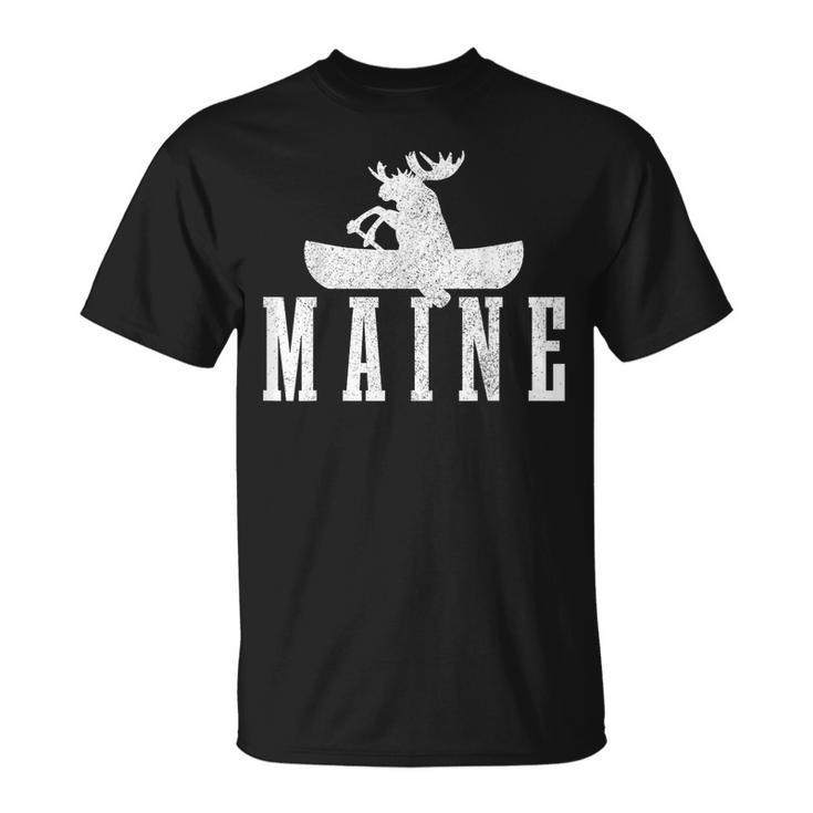Maine Canoe Kayak Moose USA America Souvenir T-Shirt, trending gift