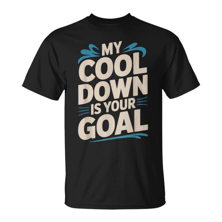 Masters Swimmer Cool Down Workout Humor Bold Swimming T-Shirt
