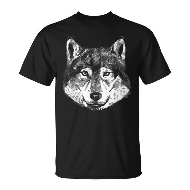 Motif Loup Mignon Pour Homme Enfant Amoureux Des Loups T-Shirt