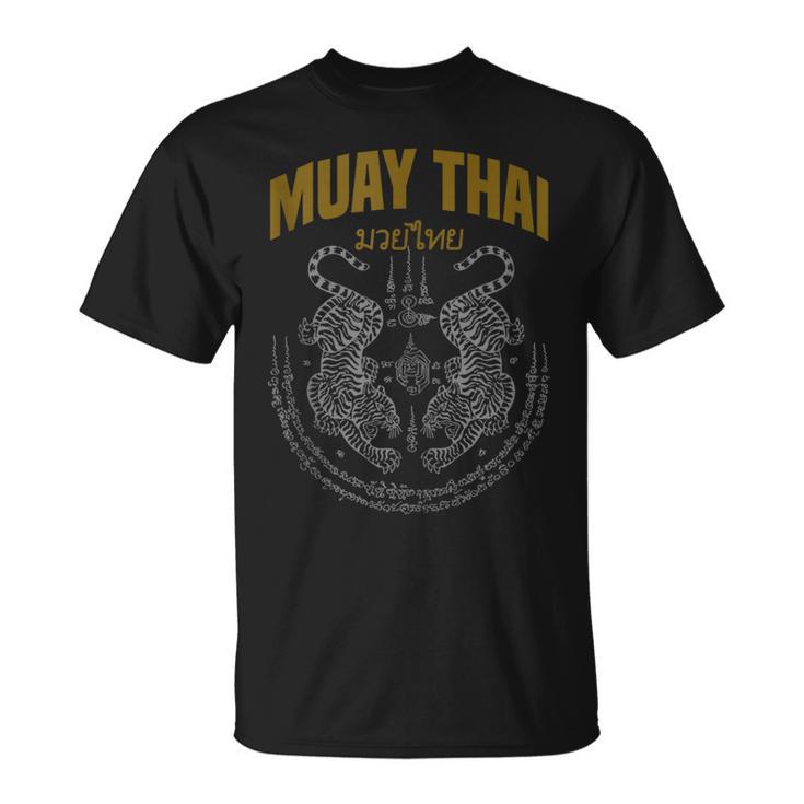 Muay Thai Art Twin Tigers Muay Thai Fighter MMA Martial Arts T-Shirt