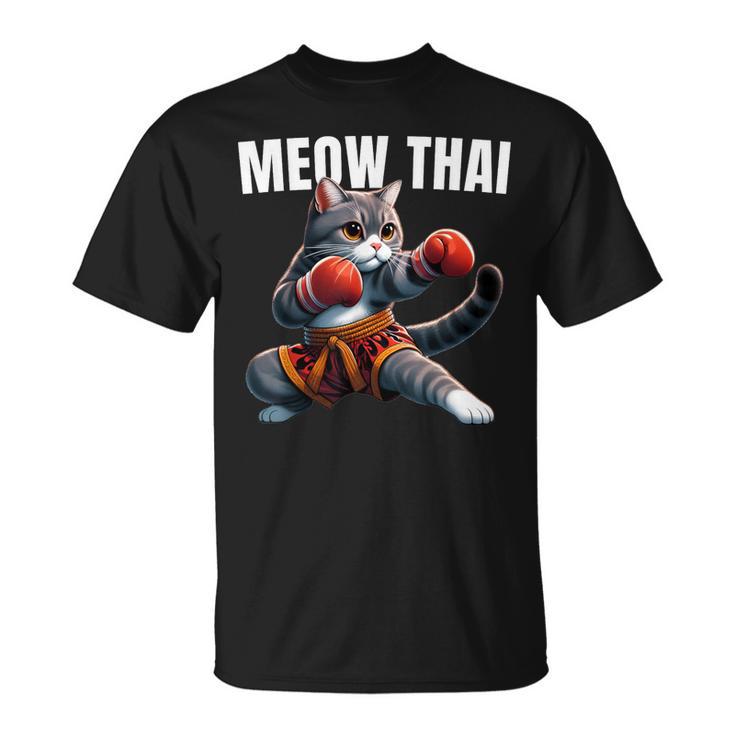 Muay Thai Cat Meow Thai Boxing Martial Art Kids T-Shirt, trending gift