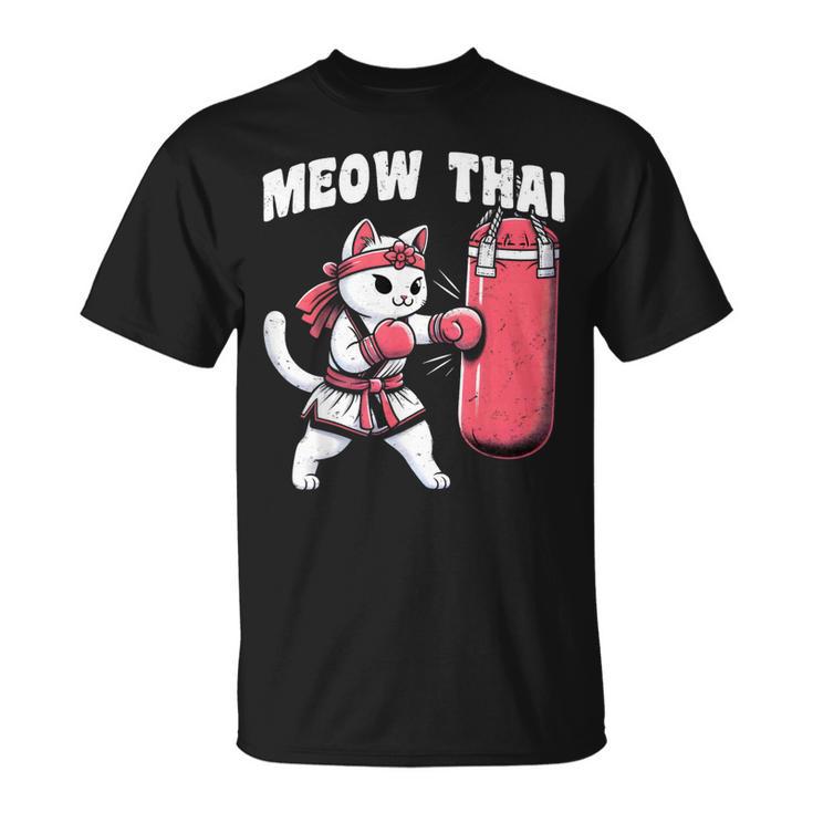 Muay Thai Cat Meow Thai Women Neko Costume Muay Thai T-Shirt