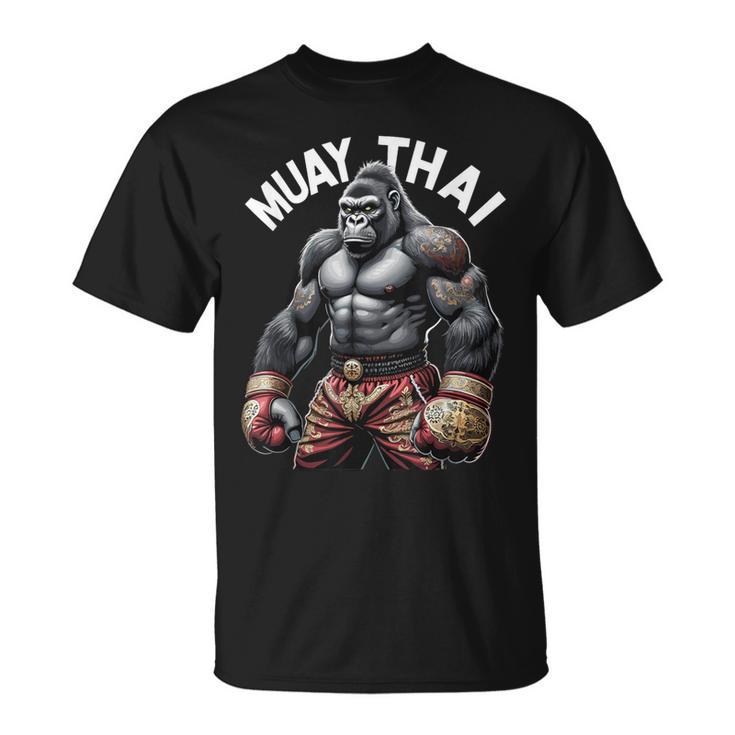 Muay Thai Gorilla Strength Power Fighter T-Shirt