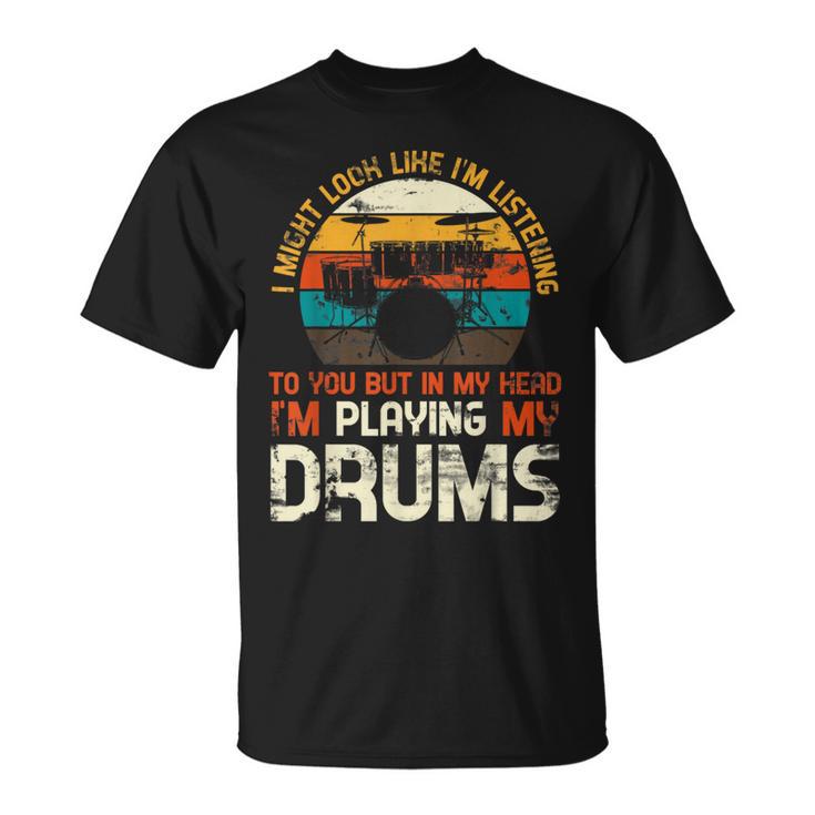 Musician Drummer Music Lover Drum Kit T-Shirt