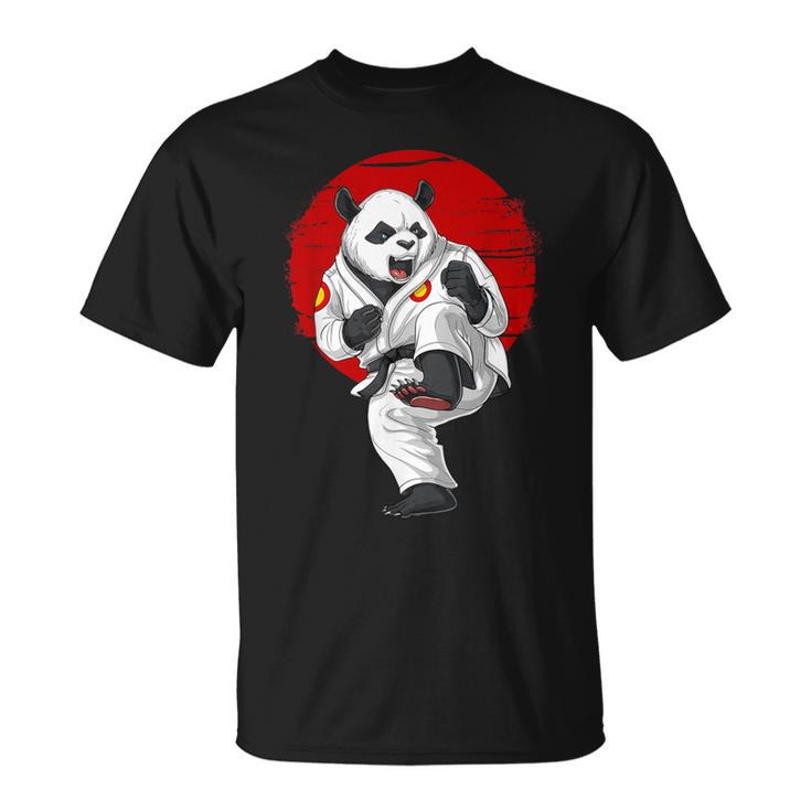 Panda Bear Karate Kickboxing Muay Thai Martial Arts T-Shirt