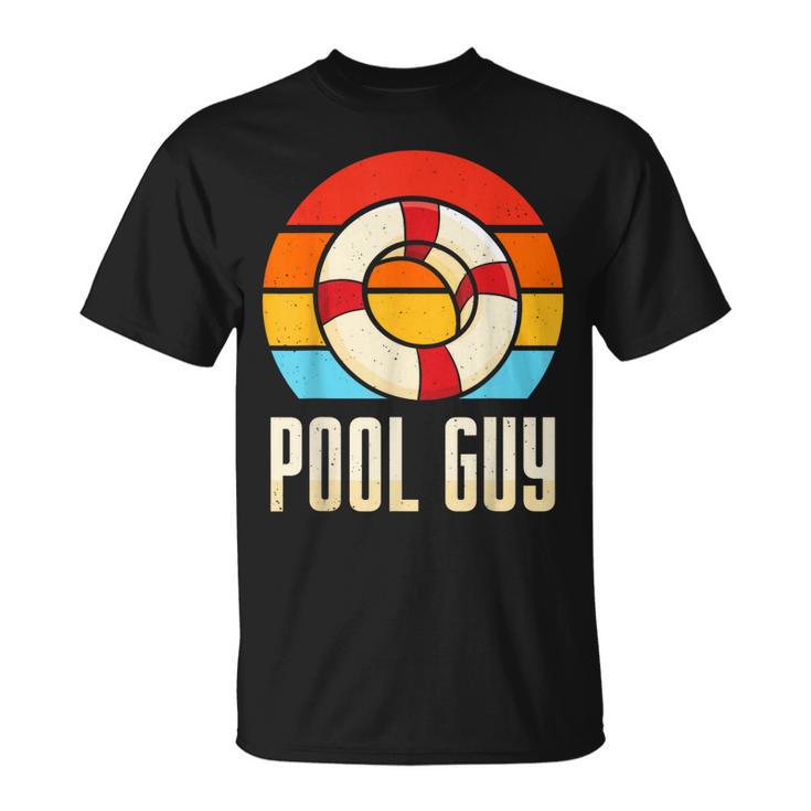 Pool Guy Swimming Attendant Attendants Rescuer T-Shirt