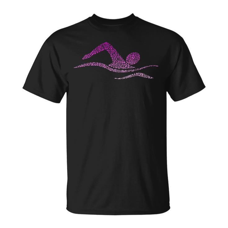 Silhouette Icon Swimmer Stuff Girls Swimming T-Shirt