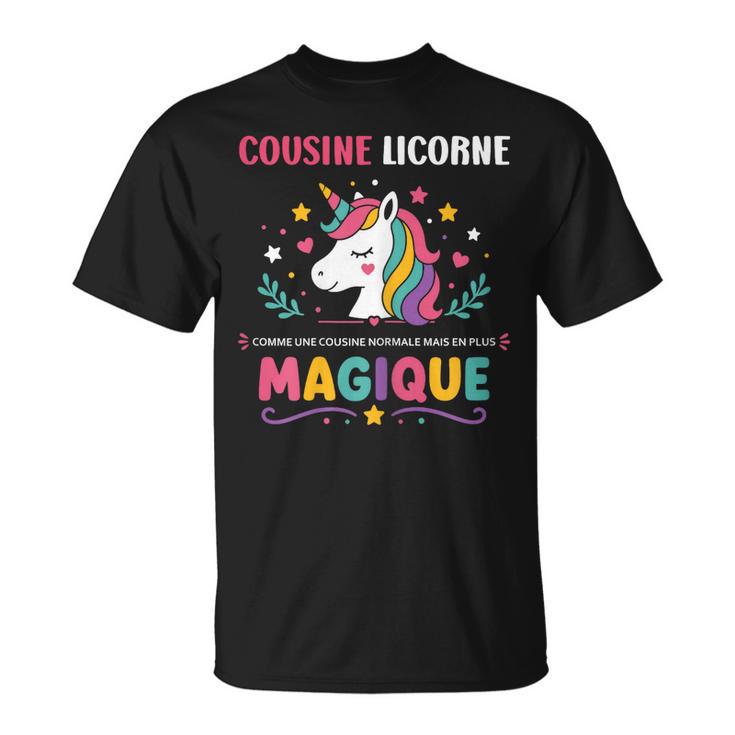 Super Cousine Magique Drole Amour Humour Cousine Licorne T-Shirt