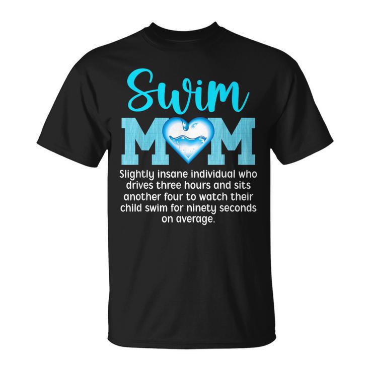 Swim Mom Definition Swim Mama Swimming Mom Of A Swimmer Mom T-Shirt