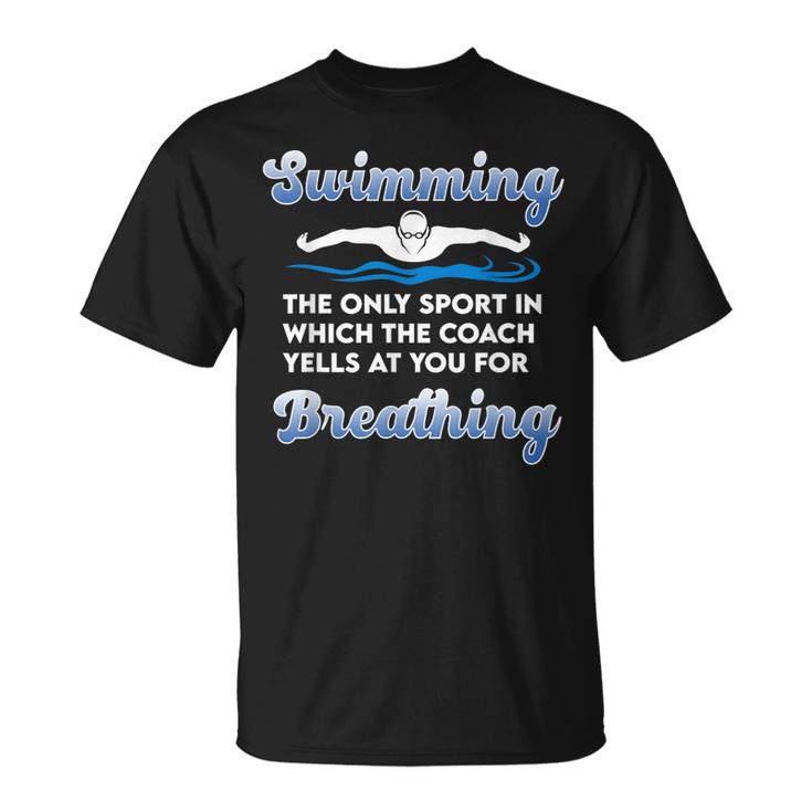 Swim Team Swimming Coach Quote Swim Breathing Joke T-Shirt, trending gift Swim Team Swimming Coach Quote Swim Breathing Joke T-Shirt, trending gift