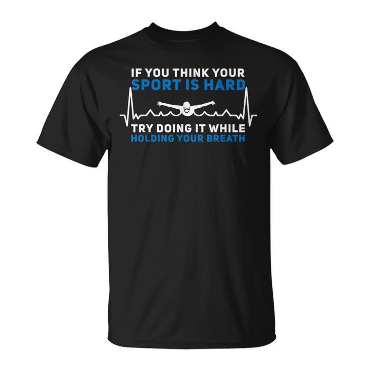 Swimming Apparel For Swim Team Heartbeat Swimmer T-Shirt