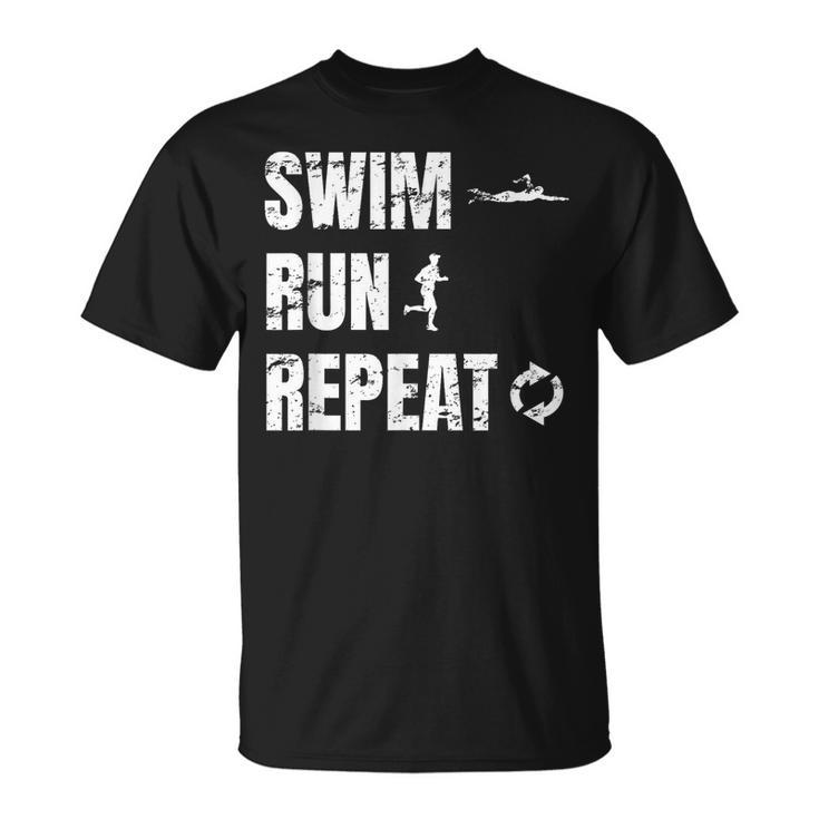 Swimrun Endurance Sports Swimming Running Swim Run T-Shirt